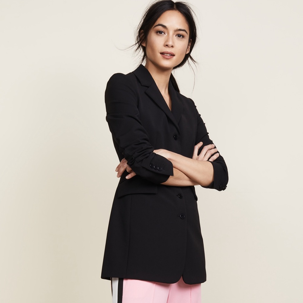 Theory Skinny Blazer in black.